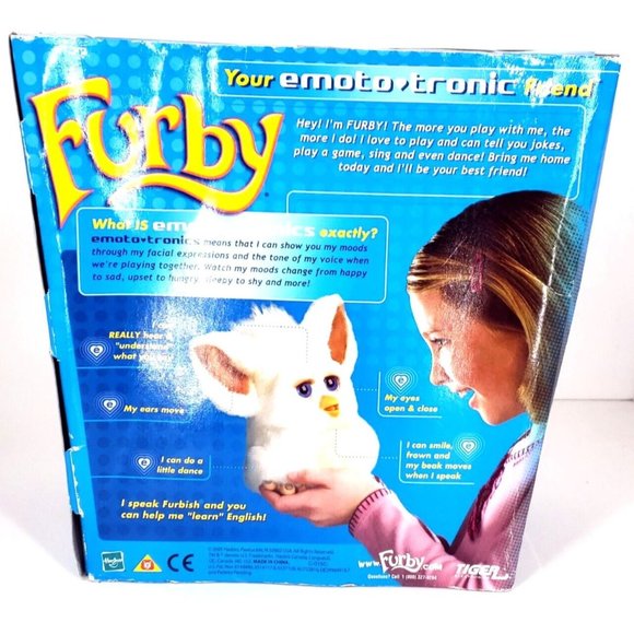 Big FURBY 2005 EMOTO-TRONIC Gray Pink Tiger Electronics Hasbro Talking Toy Grey - Picture 7 of 12